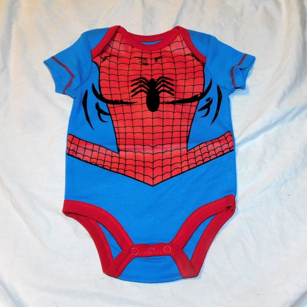 Baby Marvel Spiderman One Piece Size 0 thru 12 M Costume Spider Man Avengers NEW